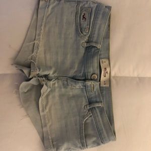 Hollister light wash jean shorts
